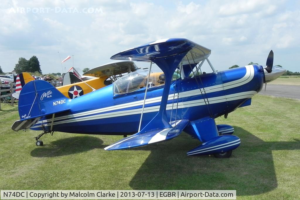 N74DC, 1980 Aerotek Pitts S-2A Special C/N 2228, Aerotek Pitts S-2A at The Real Aeroplane Company's Wings & Wheels Fly-In, Breighton Airfield, July 2013.