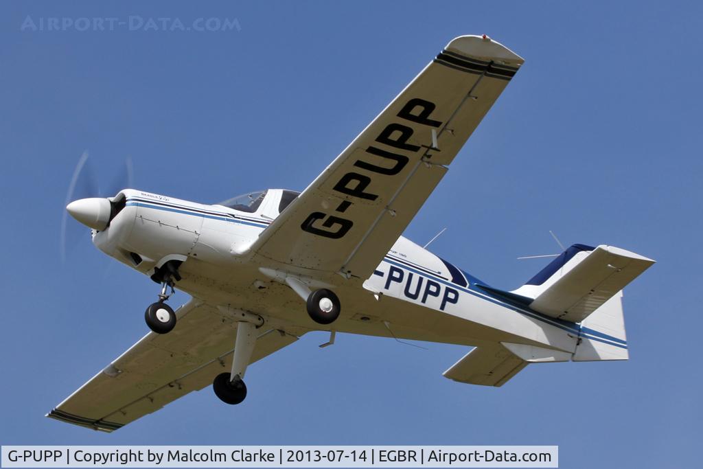 G-PUPP, 1973 Beagle B-121 Pup Series 2 (Pup 150) C/N B121-174, Beagle B-121 Pup 150 at The Real Aeroplane Company's Wings & Wheels Fly-In, Breighton Airfield, July 2013.