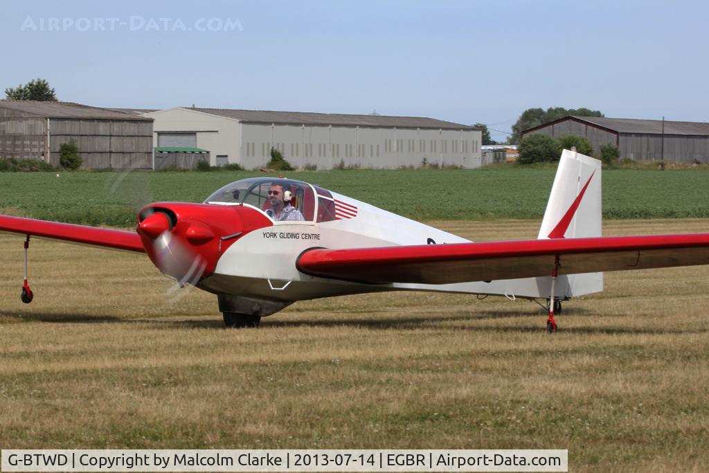 G-BTWD, 1980 Slingsby T-61F Venture T2 C/N 1976, Slingsby T-61F Venture T2 at The Real Aeroplane Company's Wings & Wheels Fly-In, Breighton Airfield, July 2013.