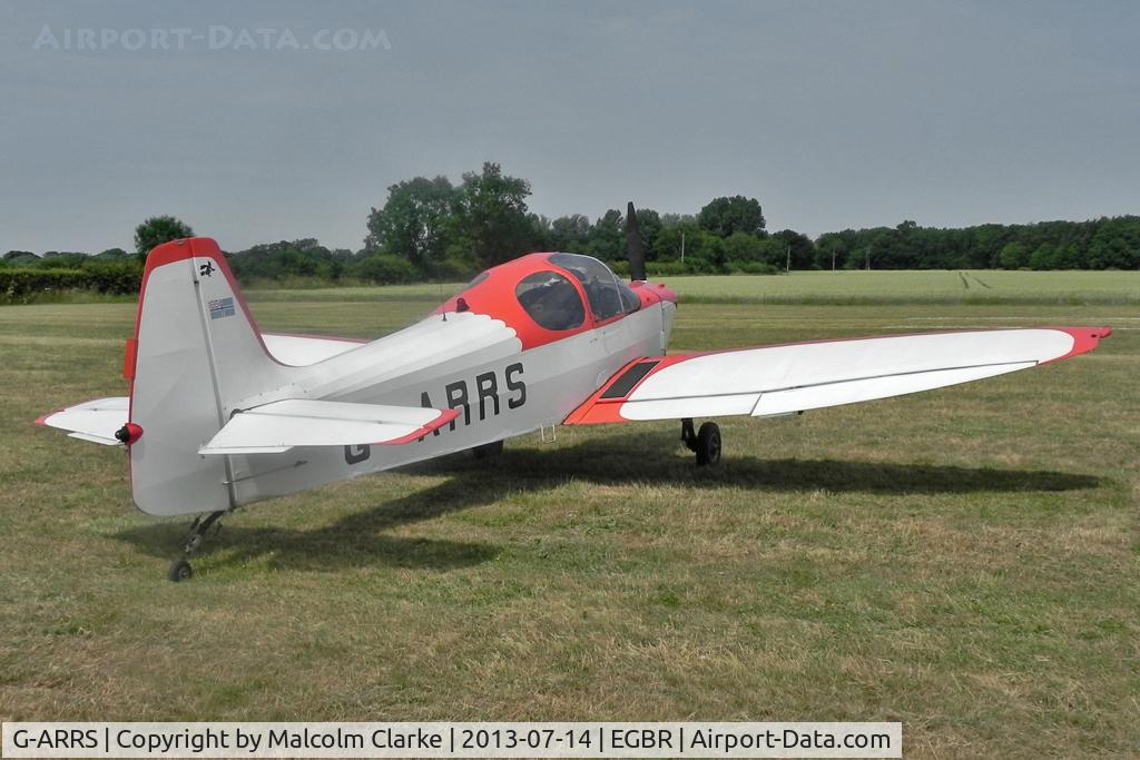 G-ARRS, 1958 Piel CP-301A Emeraude C/N 226, Piel CP-301A Emeraude at The Real Aeroplane Company's Wings & Wheels Fly-In, Breighton Airfield, July 2013.