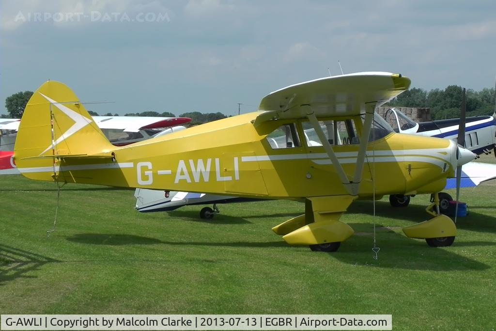 G-AWLI, 1957 Piper PA-22-150 Tri-Pacer C/N 22-5083, PA-22-150 Tri-Pacer at The Real Aeroplane Company's Wings & Wheels Fly-In, Breighton Airfield, July 2013.