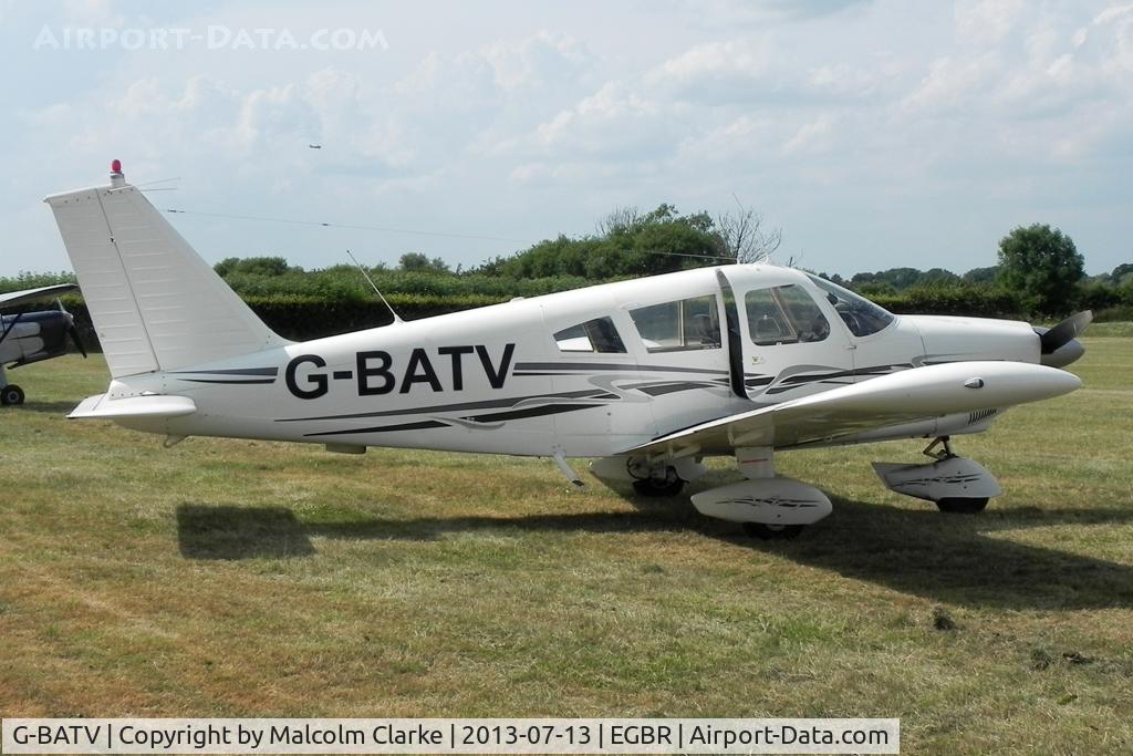 G-BATV, 1971 Piper PA-28-180 Cherokee C/N 28-7105022, Piper PA-28-180 Cherokee at The Real Aeroplane Company's Wings & Wheels Fly-In, Breighton Airfield, July 2013.