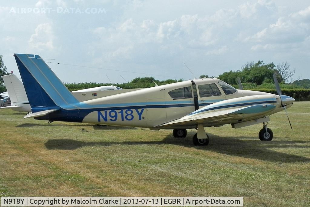 N918Y, 1965 Piper PA-30-160 Twin Comanche C/N 30-736, Piper PA-30 at The Real Aeroplane Company's Wings & Wheels Fly-In, Breighton Airfield, July 2013.