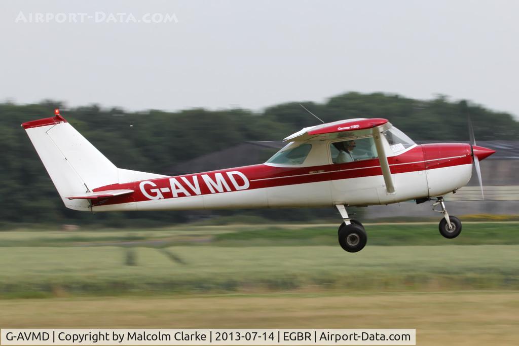G-AVMD, 1966 Cessna 150G C/N 150-65504, Cessna 150G at The Real Aeroplane Company's Wings & Wheels Fly-In, Breighton Airfield, July 2013.