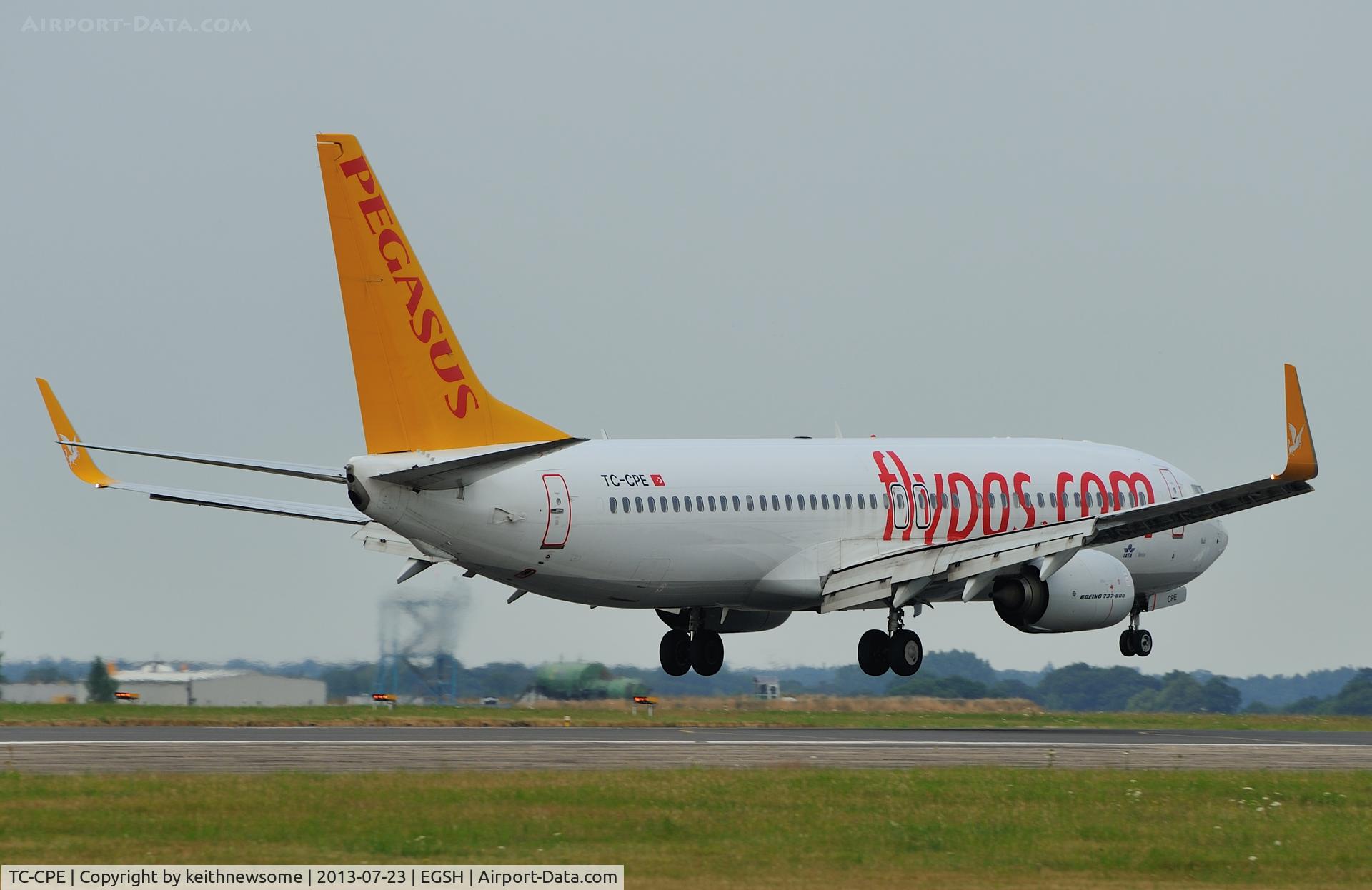 TC-CPE, 2012 Boeing 737-82R C/N 38178, Pegasus from Glasgow !