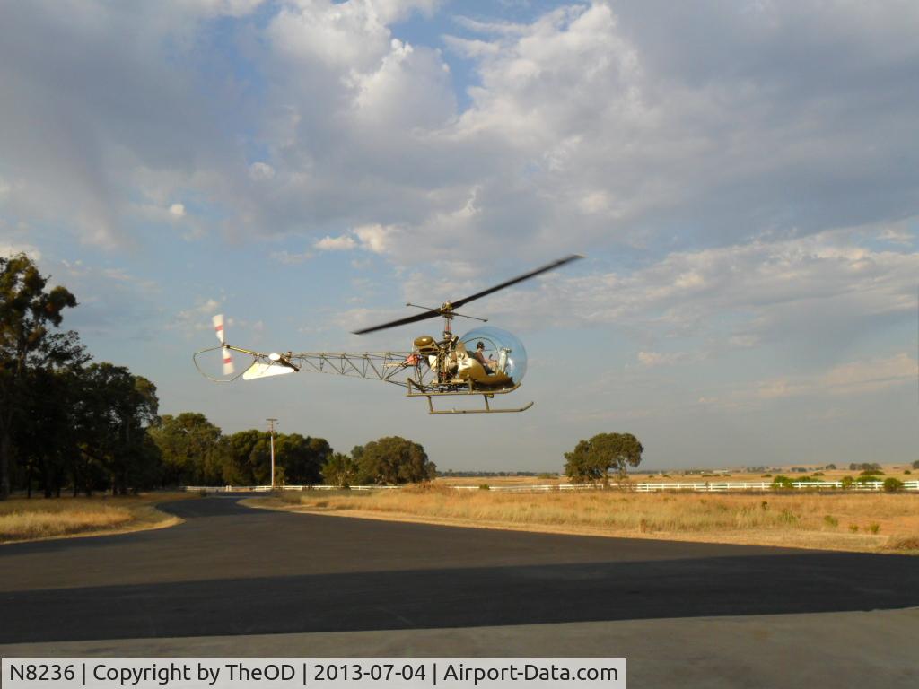 N8236, 1955 Bell HTL-6 (47G/TH-13M) C/N 1333, Taken at Ione, CA.
