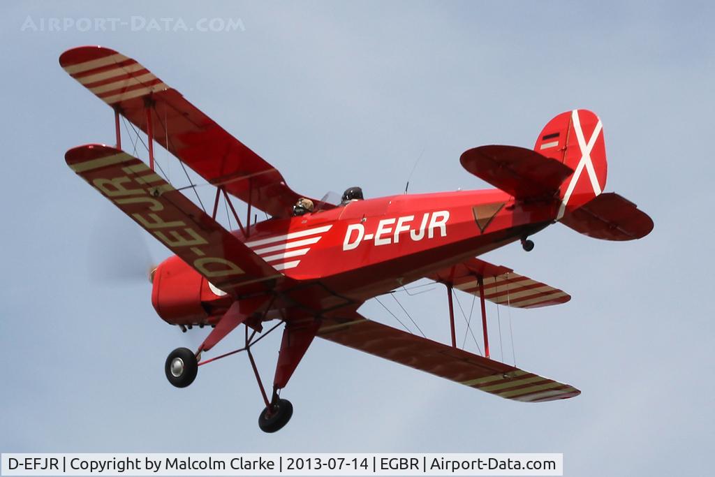 D-EFJR, 1954 CASA 1-131E Jungmann C/N 2072, CASA 1-131E Jungmann at The Real Aeroplane Company's Bucker Fest, Breighton Airfield, July 14 2013.