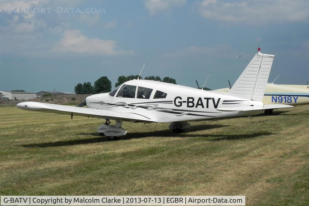 G-BATV, 1971 Piper PA-28-180 Cherokee C/N 28-7105022, Piper PA-28-180 Cherokee at The Real Aeroplane Company's Wings & Wheels Fly-In, Breighton Airfield, July 2013.