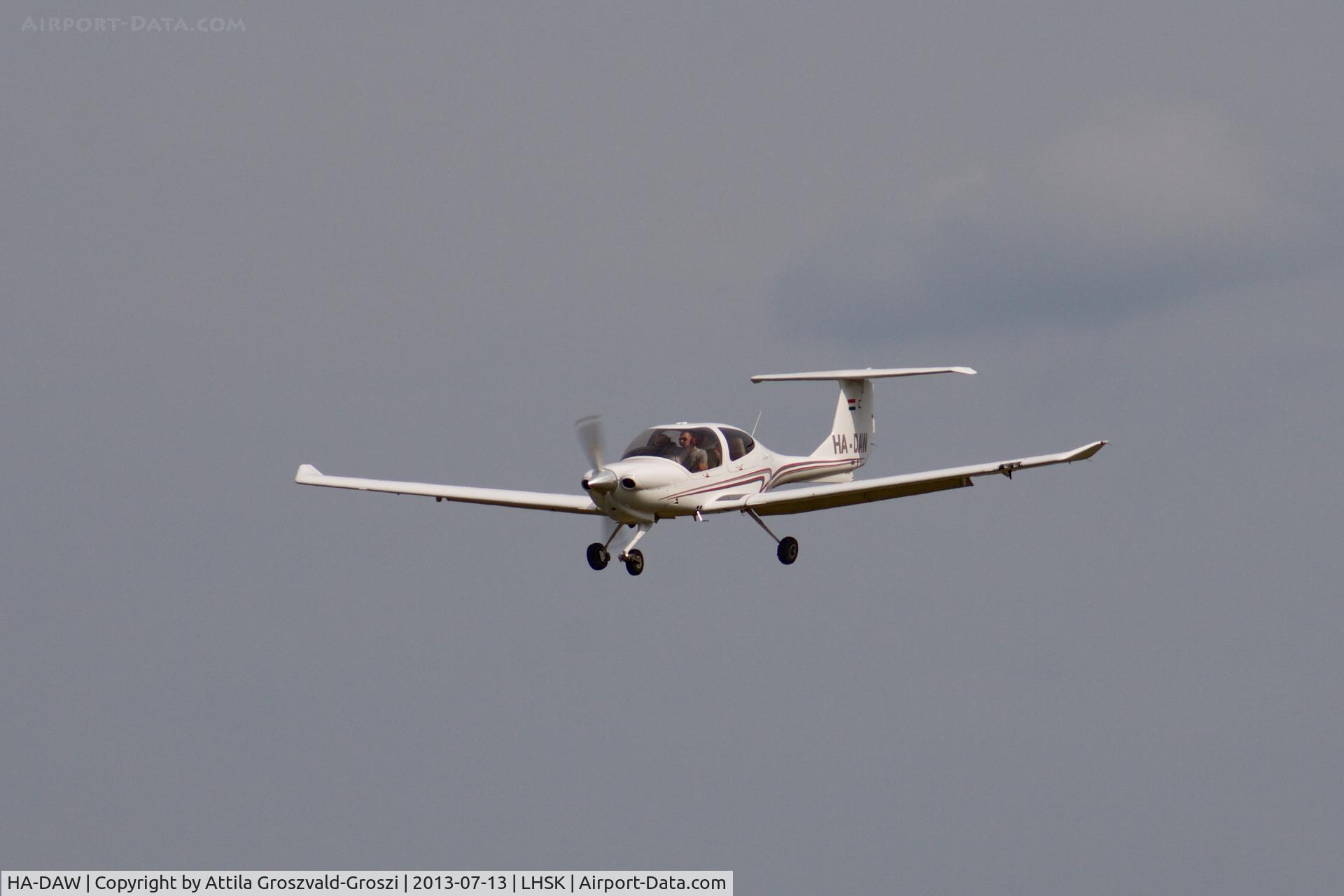 HA-DAW, 2008 Diamond DA-40 Diamond Star C/N 40.1000, Siofok-Kiliti Airport, LHSK - Hungary