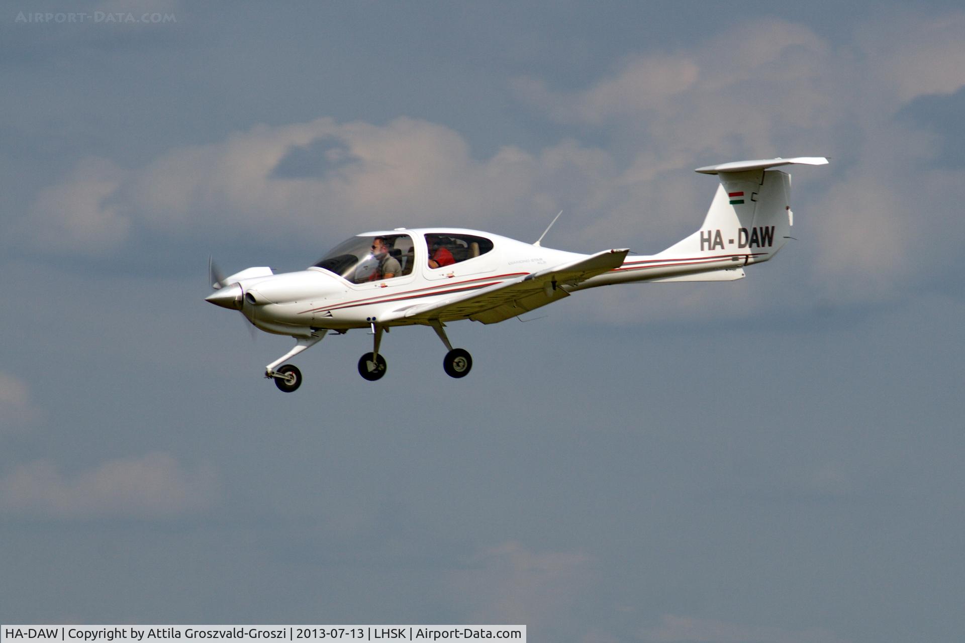 HA-DAW, 2008 Diamond DA-40 Diamond Star C/N 40.1000, Siofok-Kiliti Airport, LHSK - Hungary