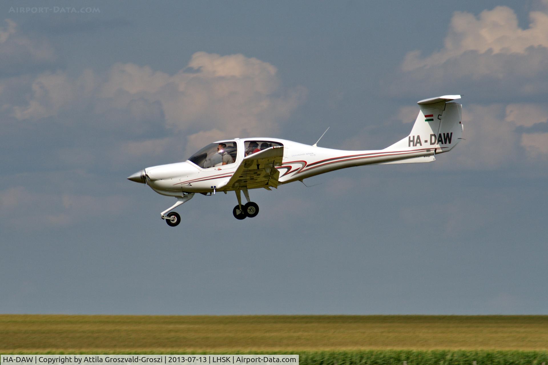 HA-DAW, 2008 Diamond DA-40 Diamond Star C/N 40.1000, Siofok-Kiliti Airport, LHSK - Hungary