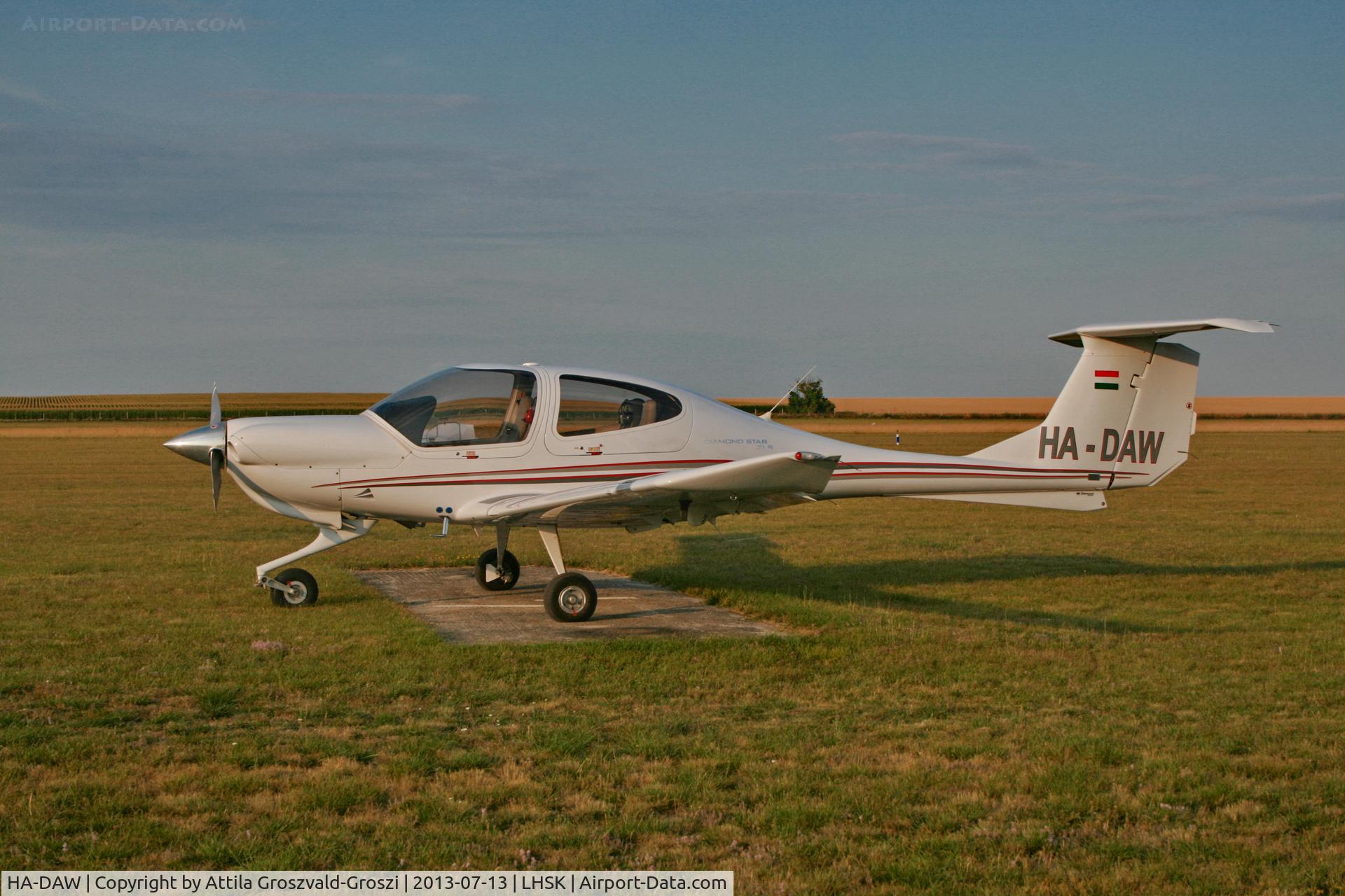HA-DAW, 2008 Diamond DA-40 Diamond Star C/N 40.1000, Siofok-Kiliti Airport, LHSK - Hungary