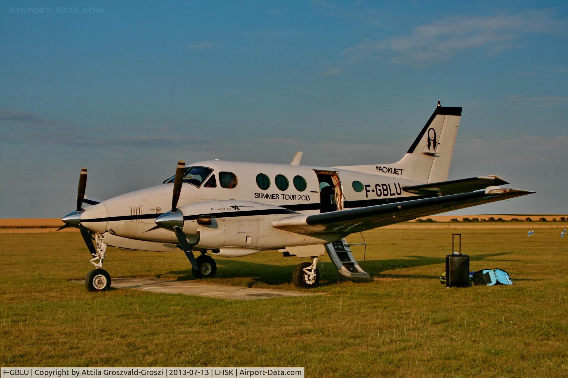 F-GBLU, 1979 Beech C90 King Air C/N LJ-822, Siofok-Kiliti Airport, LHSK - Hungary