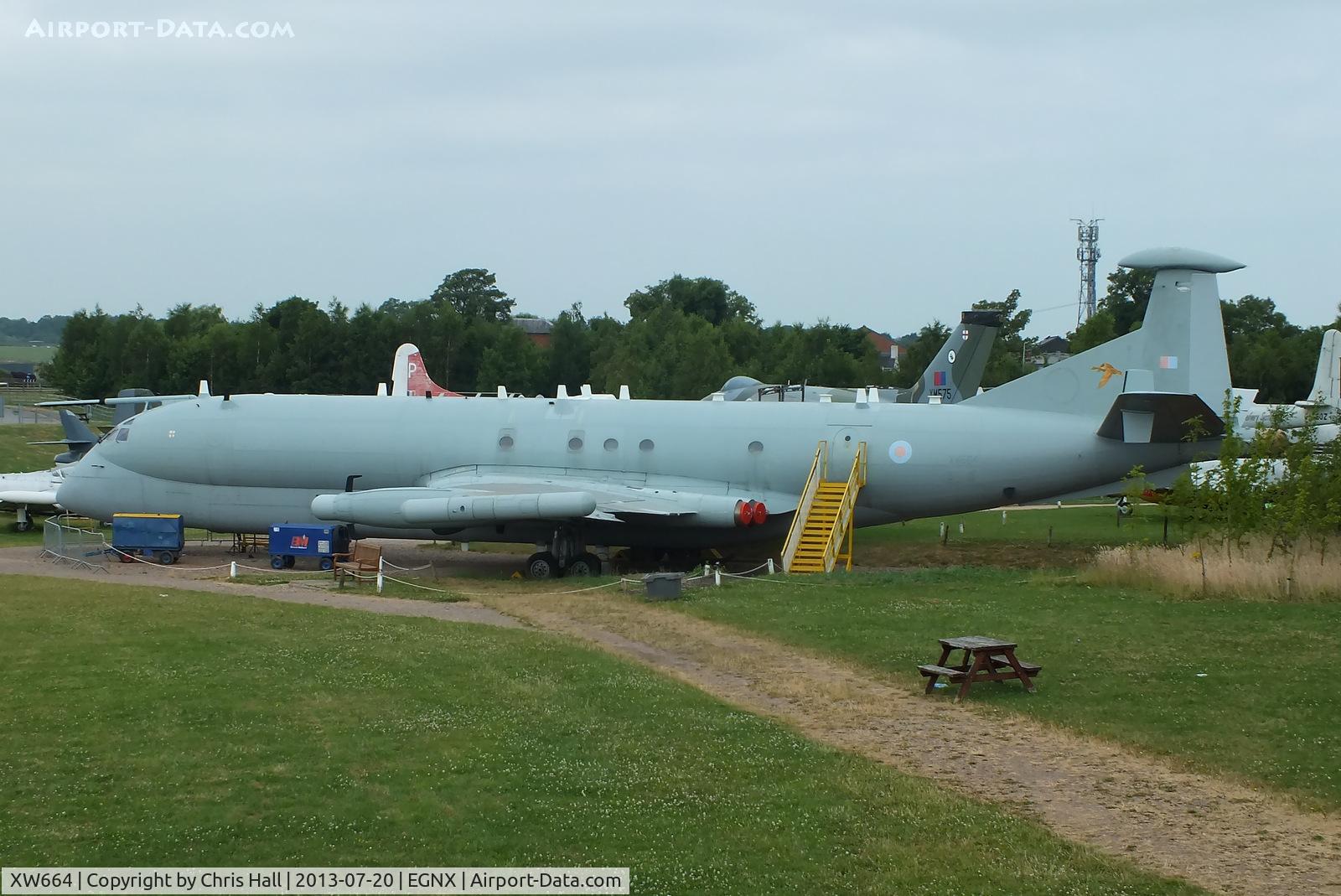 XW664, 1971 Hawker Siddeley Nimrod R.1 C/N 8039, Preserved at the East Midlands Aeropark
