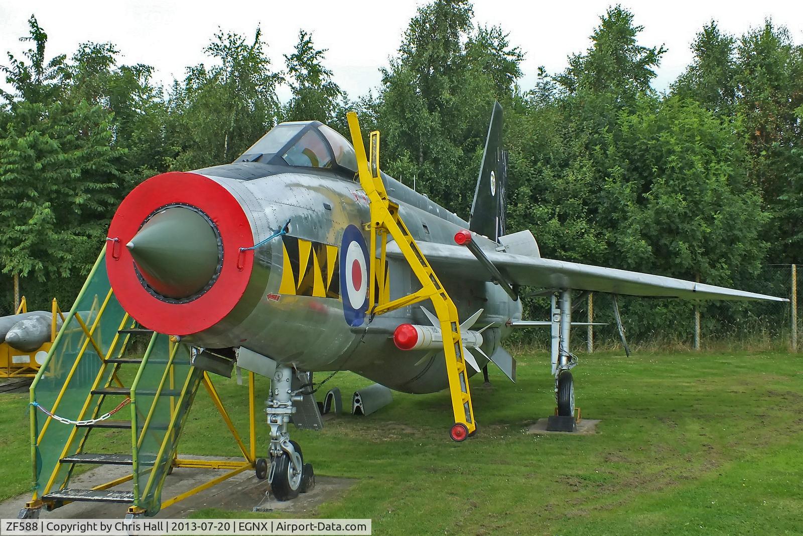 ZF588, English Electric Lightning F.53 C/N 95300, Preserved at the East Midlands Aeropark