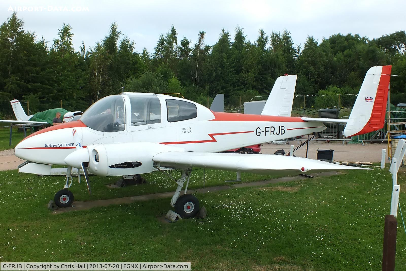 G-FRJB, 1976 Britten Sheriff SA.1 C/N 0001, Preserved at the East Midlands Aeropark