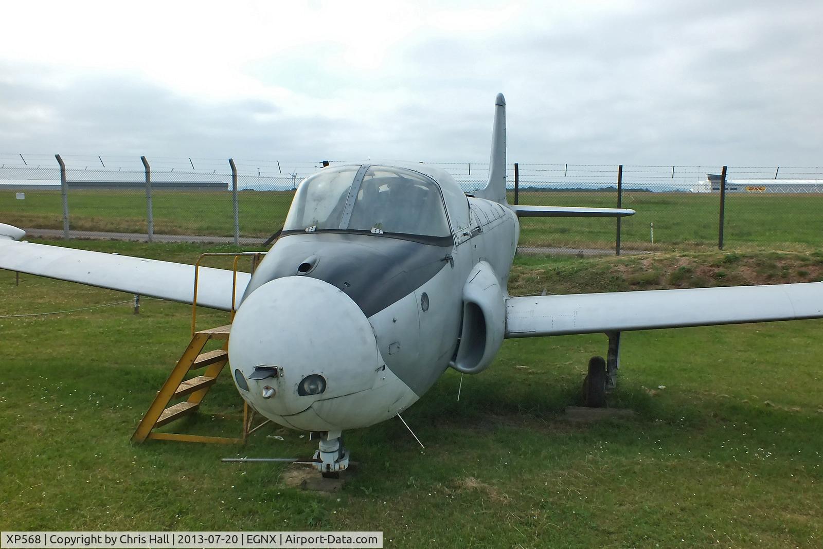 XP568, 1961 BAC 84 Jet Provost T.4 C/N PAC/W/15527, Preserved at the East Midlands Aeropark