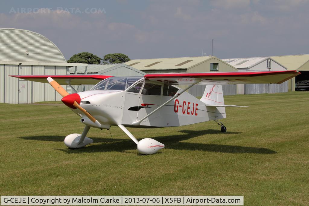 G-CEJE, 2007 Wittman W-10 Tailwind C/N PFA 031-14003, Wittman W-10 Tailwind, Fishburn Airfield, July 2013.