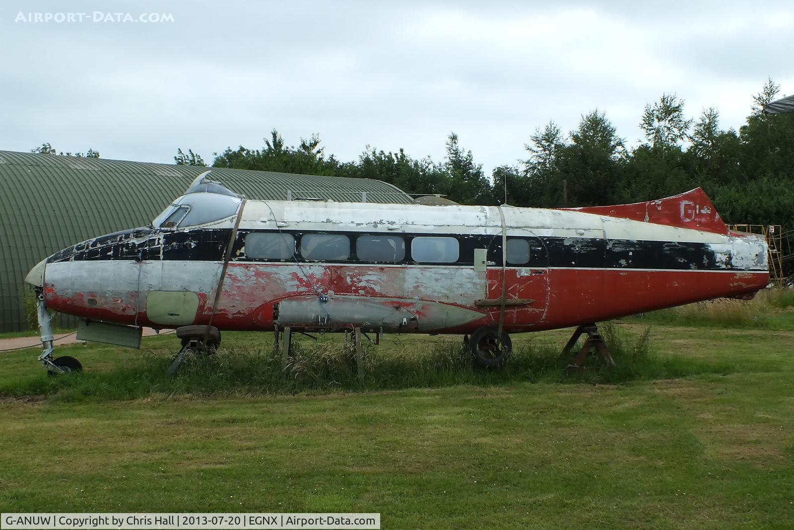 G-ANUW, 1955 De Havilland DH-104 Dove 6 C/N 04458, Preserved at the East Midlands Aeropark