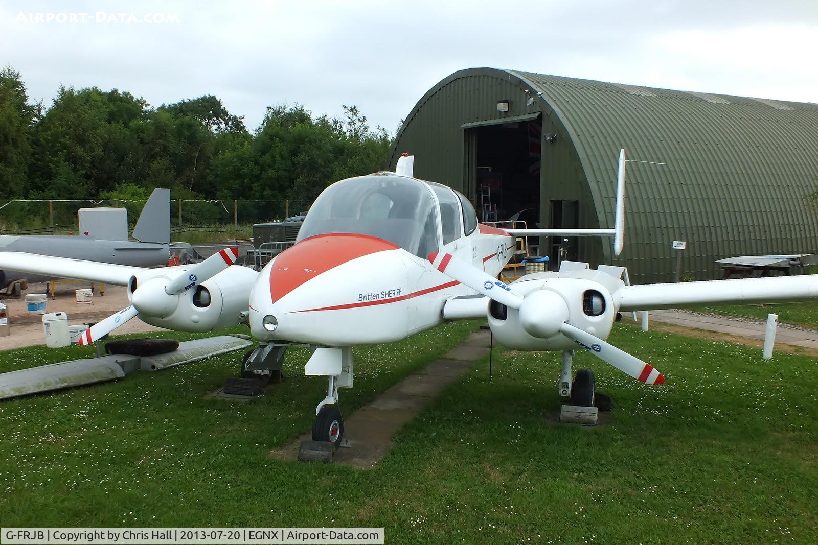 G-FRJB, 1976 Britten Sheriff SA.1 C/N 0001, Preserved at the East Midlands Aeropark