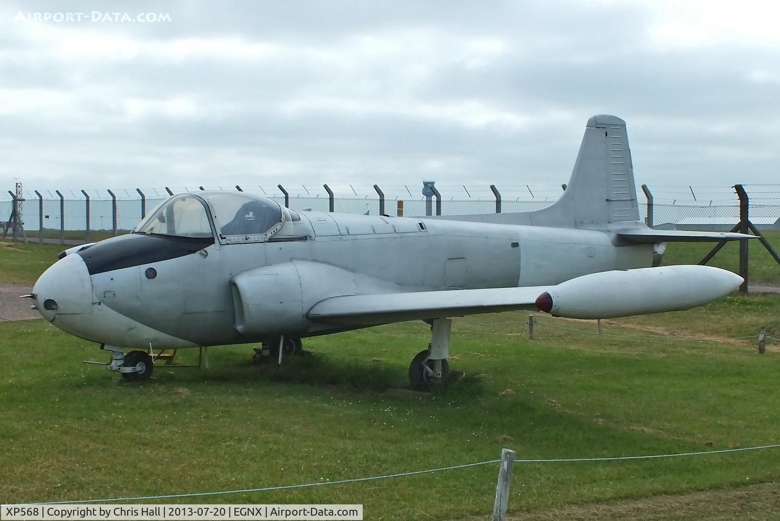 XP568, 1961 BAC 84 Jet Provost T.4 C/N PAC/W/15527, Preserved at the East Midlands Aeropark