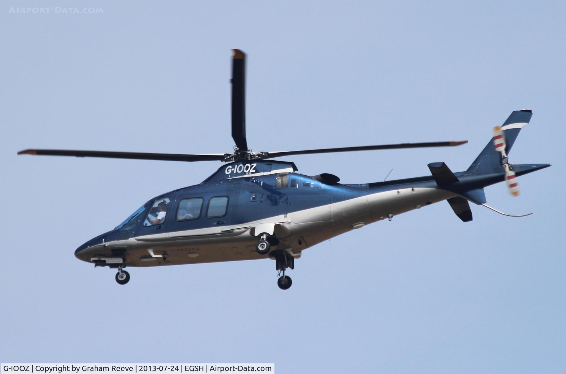 G-IOOZ, 2008 Agusta A-109S Grand C/N 22090, On finals to land at Norwich.