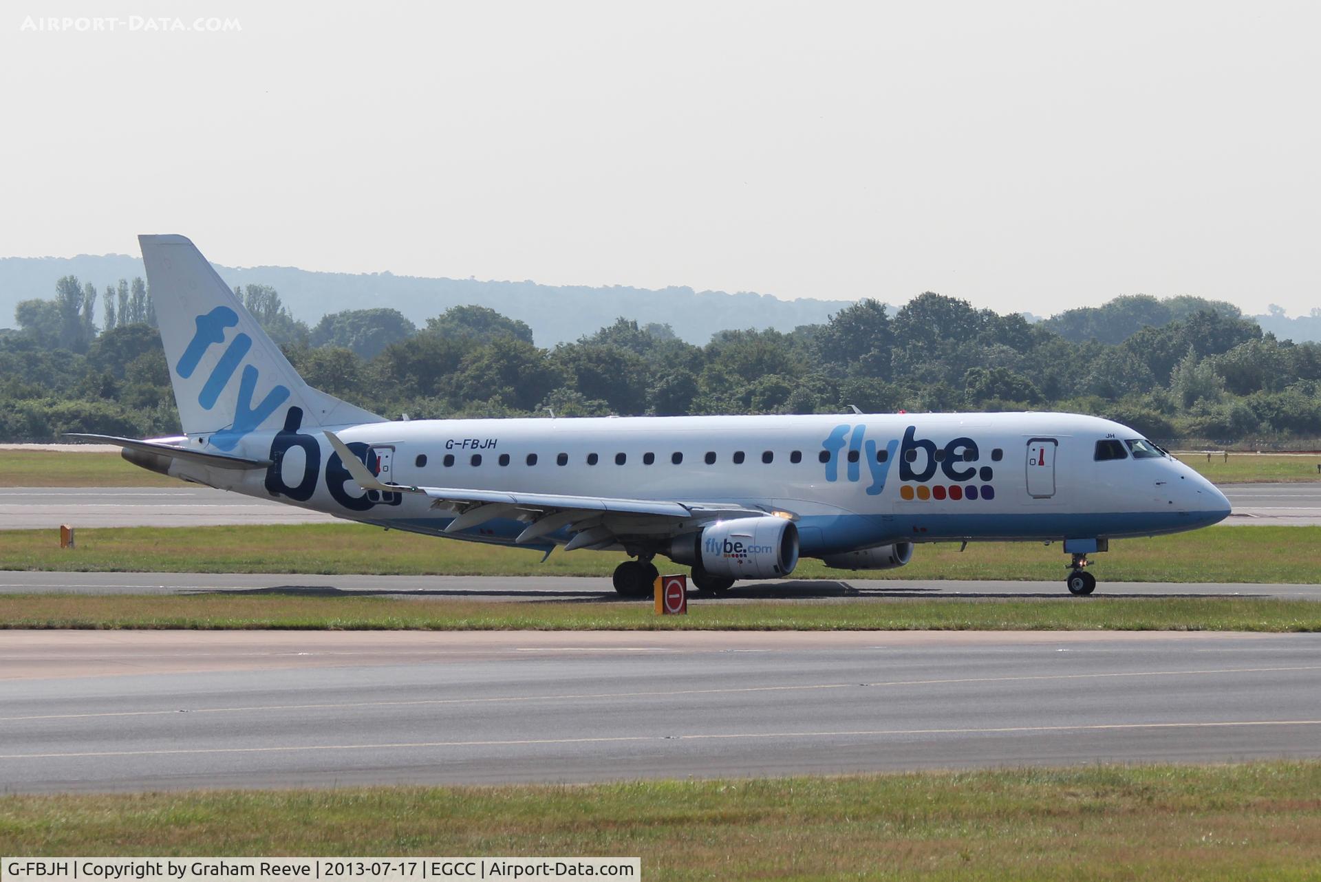 G-FBJH, 2012 Embraer 175STD (ERJ-170-200) C/N 17000351, Just landed at Manchester.