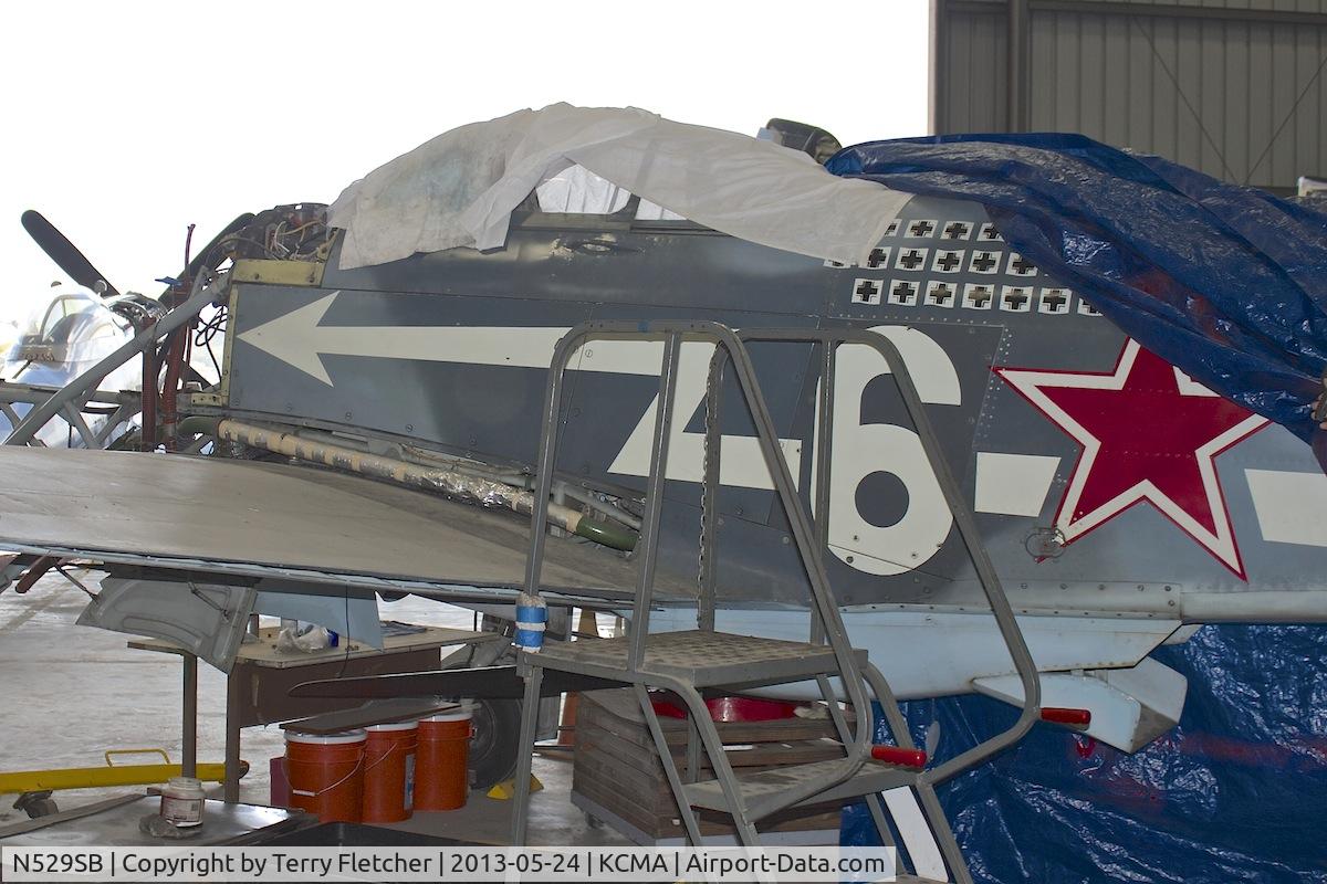 N529SB, 1945 Yakovlev Yak-3M C/N 0470104, At Camarillo Airport , California