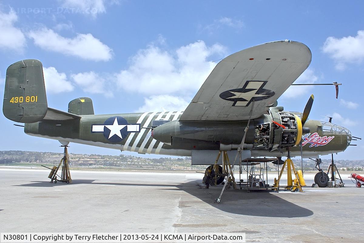 N30801, 1944 North American TB-25N Mitchell C/N 108-34076, At Camarillo Airport , California