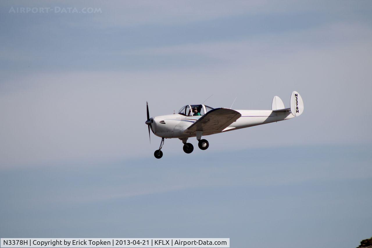 N3378H, 1946 Erco 415D Ercoupe C/N 4003, Low Pass Rwy 3 KFLX