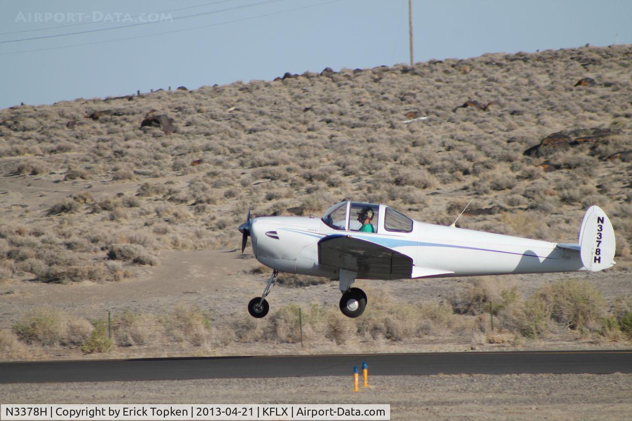 N3378H, 1946 Erco 415D Ercoupe C/N 4003, Flare Rwy 3 KFLX