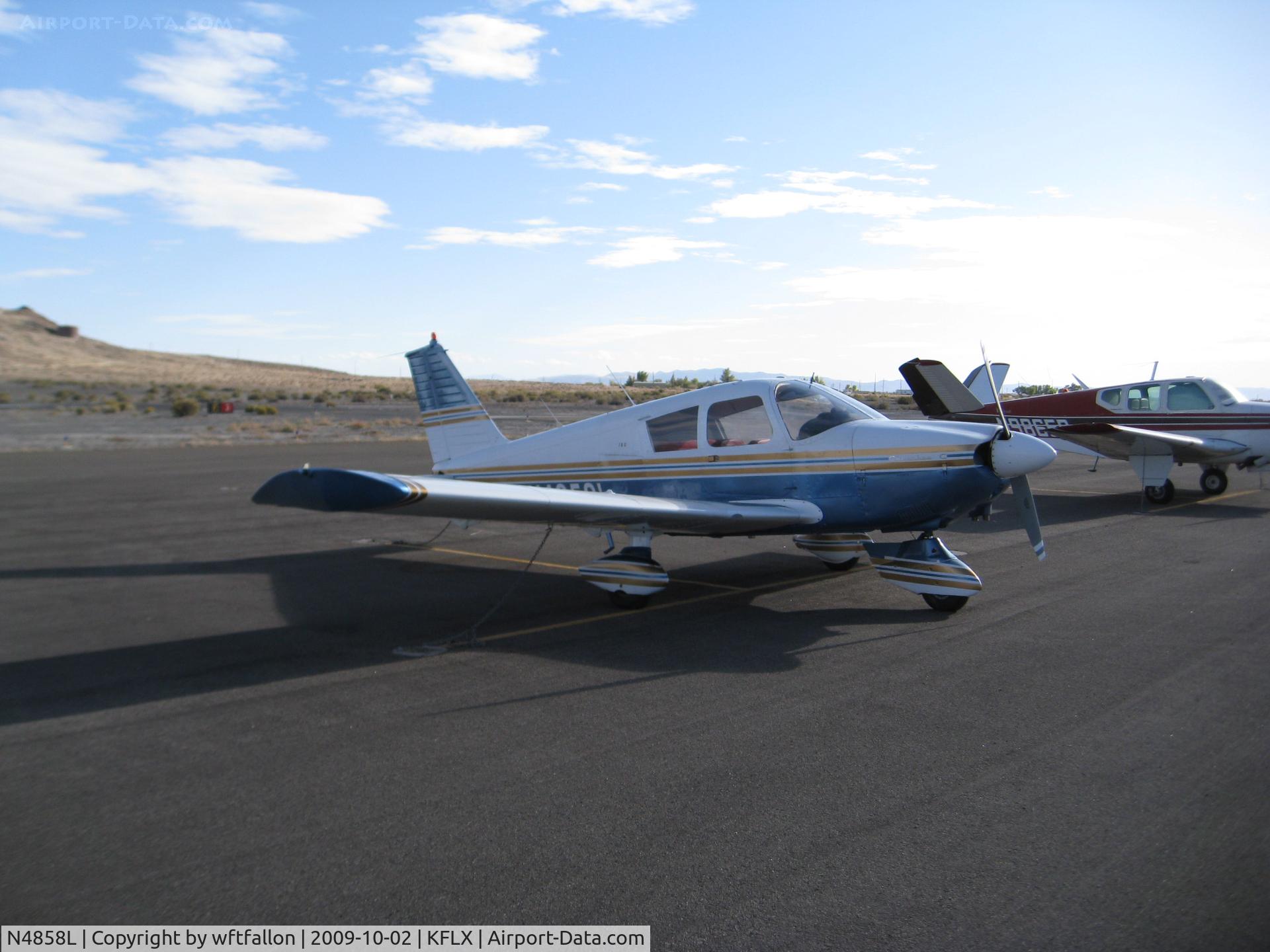 N4858L, 1967 Piper PA-28-180 C/N 28-4208, @ Fallon Muni on way to new home
