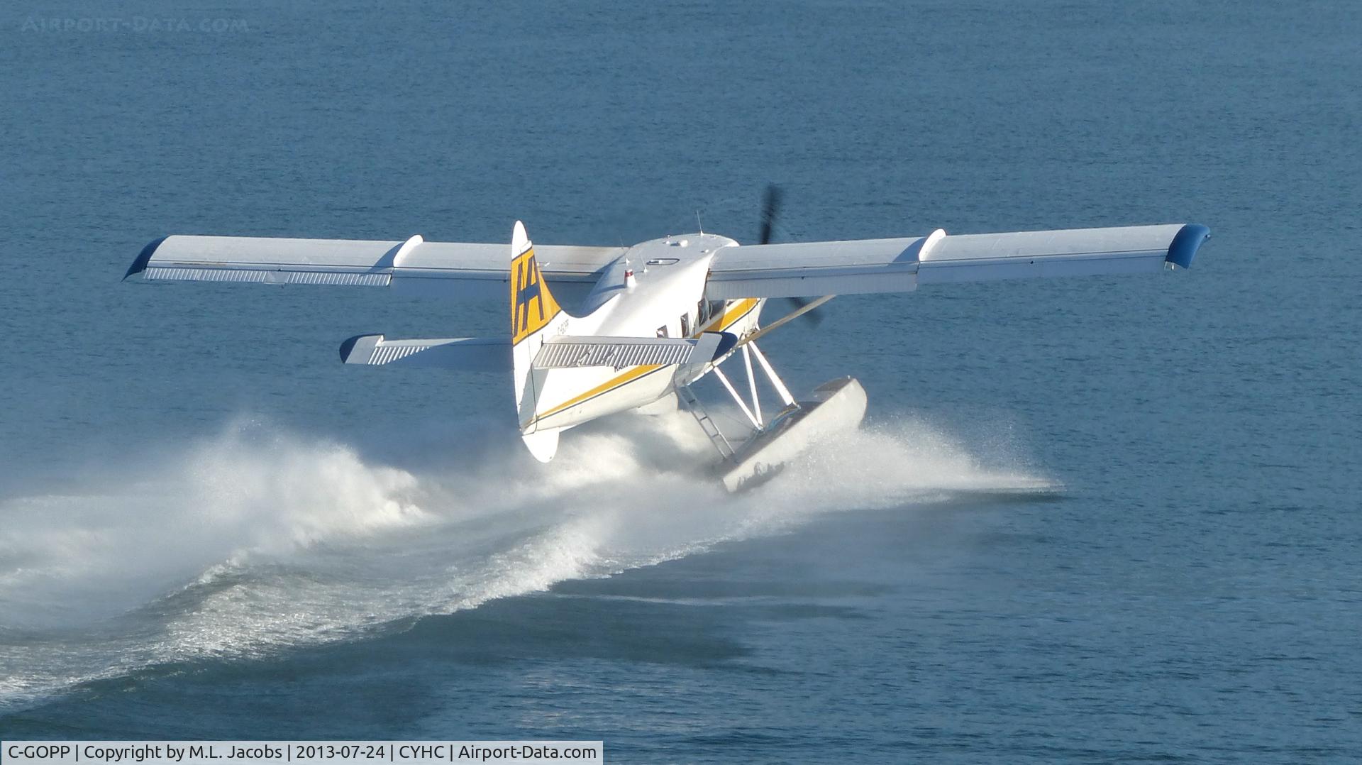 C-GOPP, 1959 De Havilland Canada DHC-3 Turbo Otter C/N 355, Harbour Air #305 taking off from Coal Harbour.