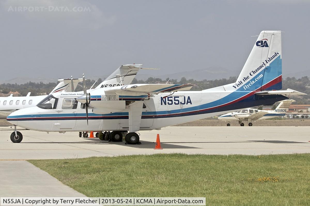 N55JA, 1971 Britten-Norman BN-2A-8 Islander C/N 295, At Camarillo Airport , California