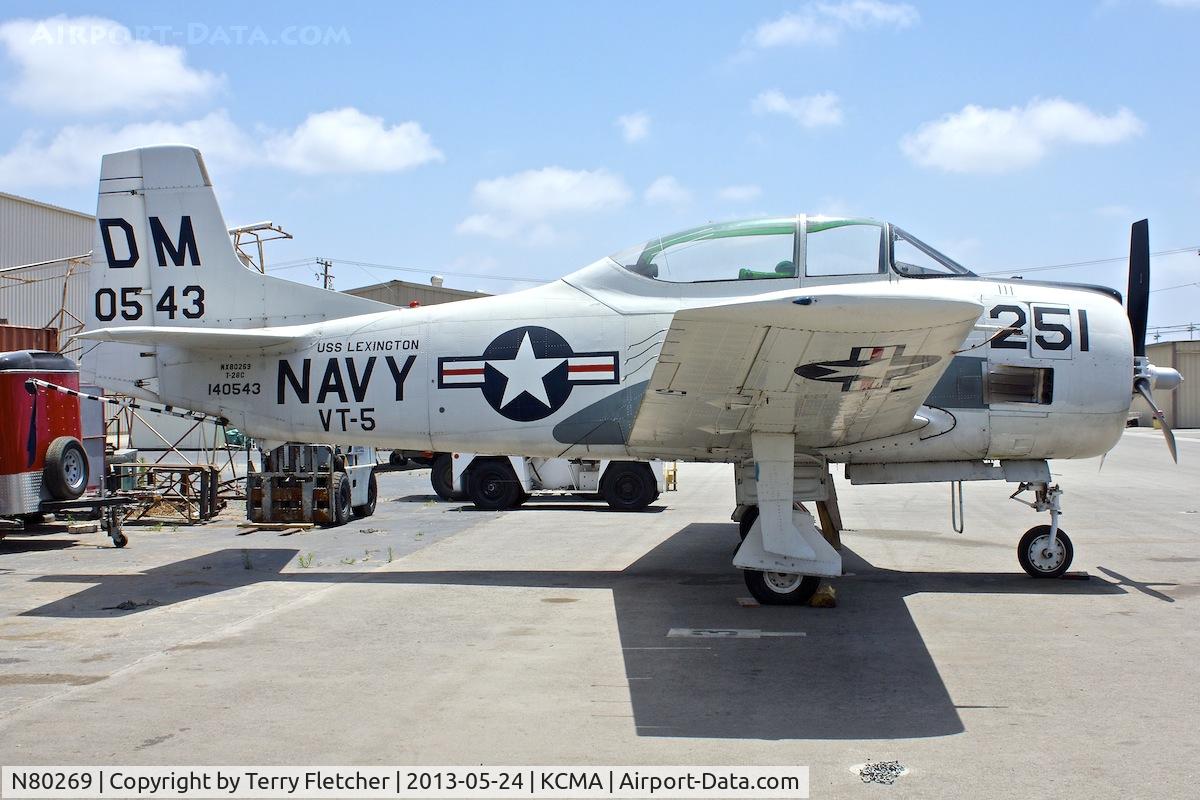 N80269, 1958 North American T-28C Trojan C/N 226-120 (140543), At Camarillo Airport , California