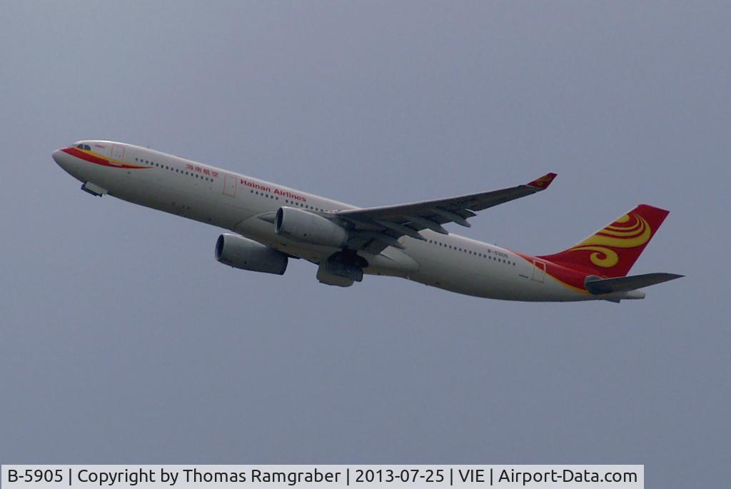 B-5905, 2012 Airbus A330-343X C/N 1325, Hainan Airlines Airbus A330-300