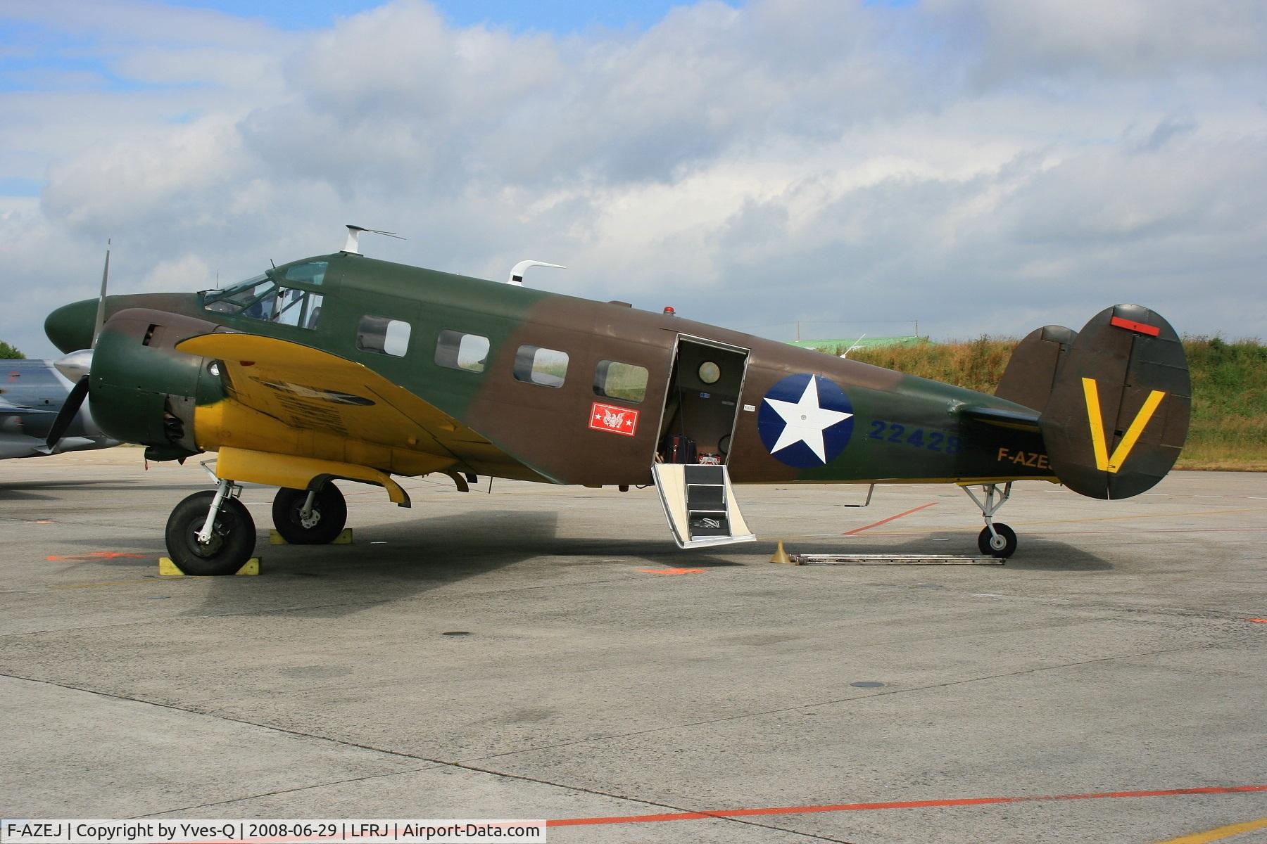 F-AZEJ, 1958 Beech E18S C/N BA-359, Beech E18S (F-AZEJ) , Landivisiau Naval Air Base (LFRJ)