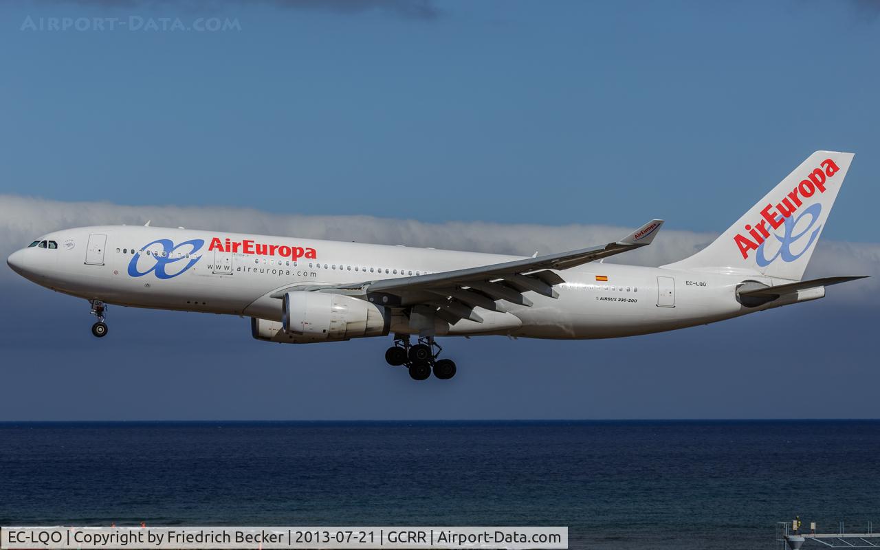 EC-LQO, 2002 Airbus A330-243 C/N 505, on final at Arrecife