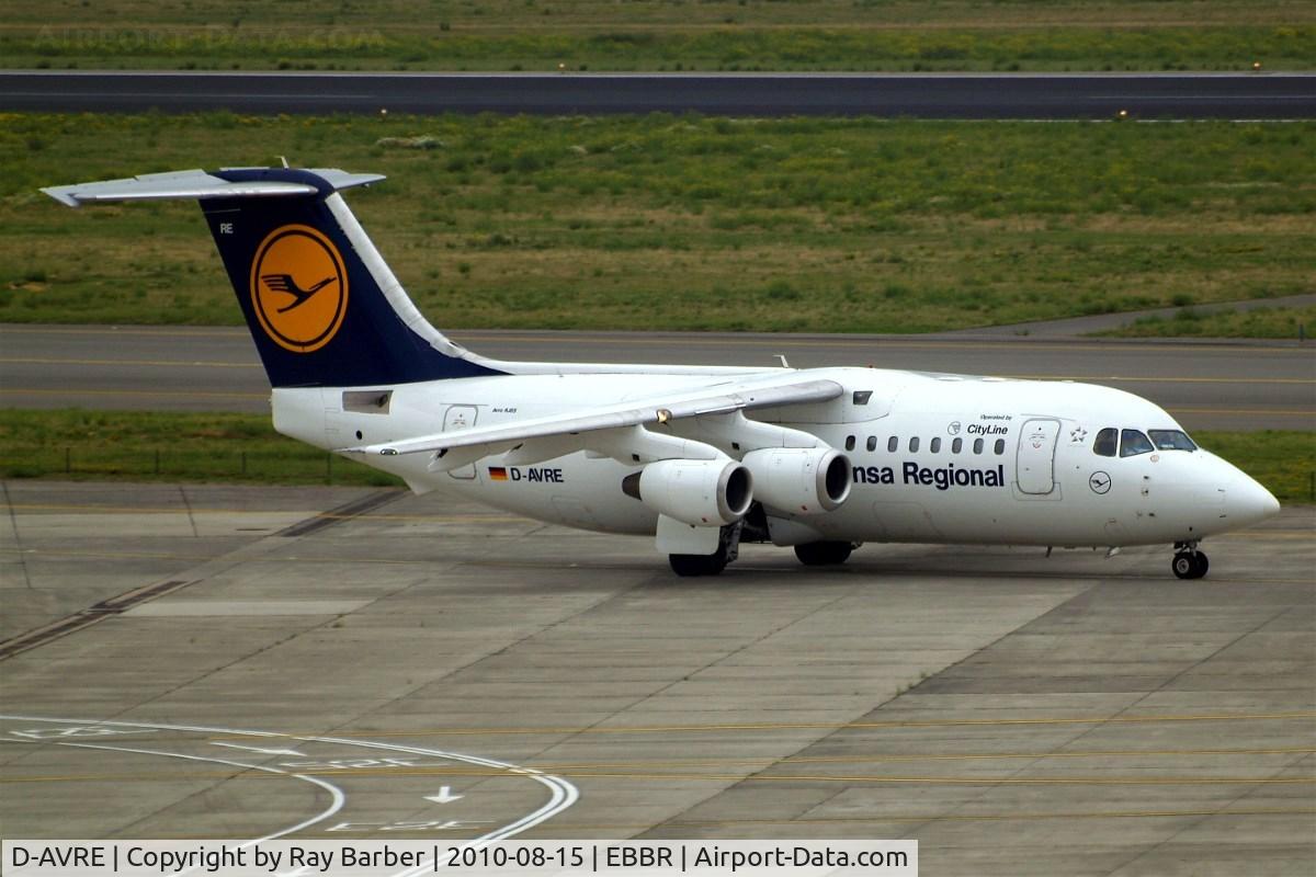 D-AVRE, 1995 British Aerospace Avro 146-RJ85 C/N E.2261, British Aerospace BAe 146-RJ85 [E2261] (Lufthansa Regional) Brussels~OO 15/08/2010