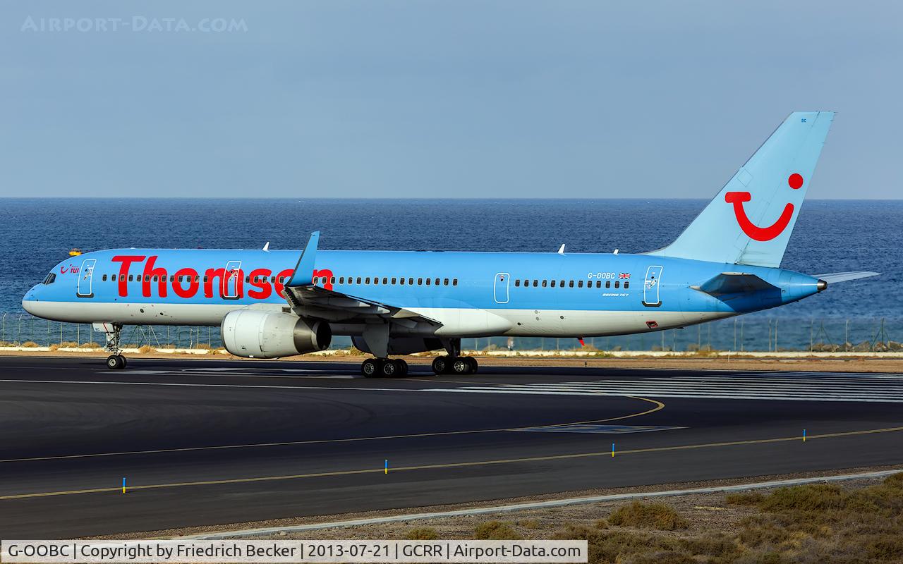G-OOBC, 2003 Boeing 757-28A C/N 33098, departure from Arrecife