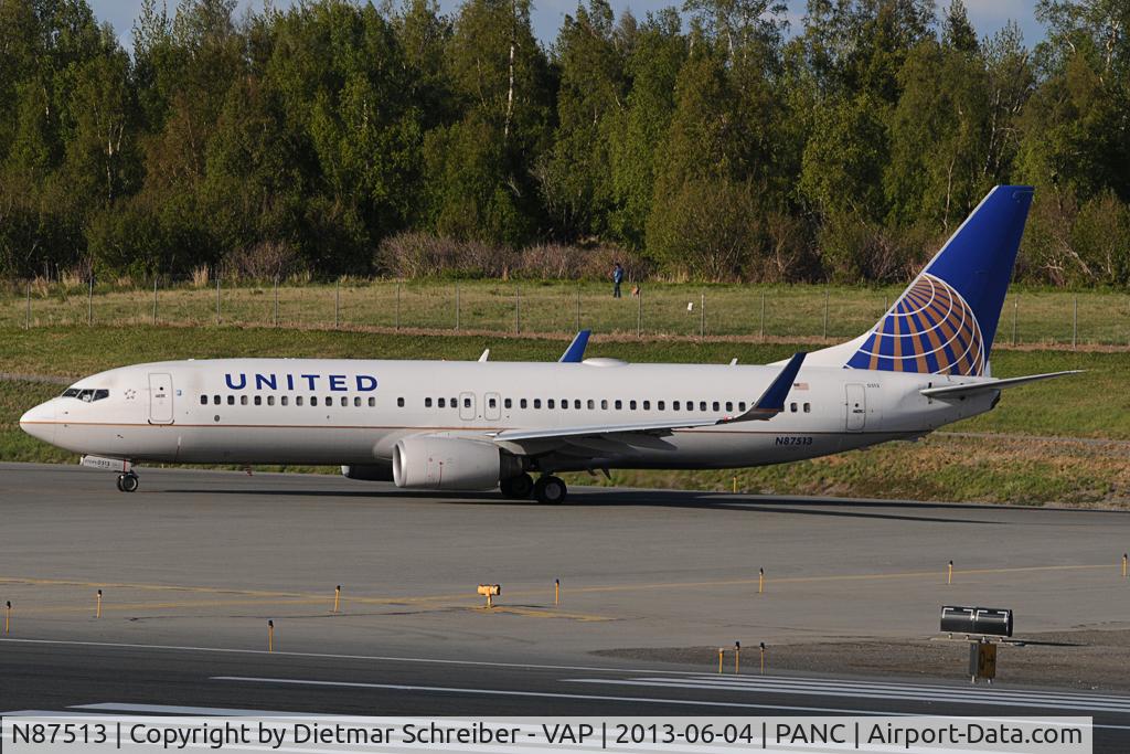 N87513, 2008 Boeing 737-824 C/N 31621, United Boeing 737-800