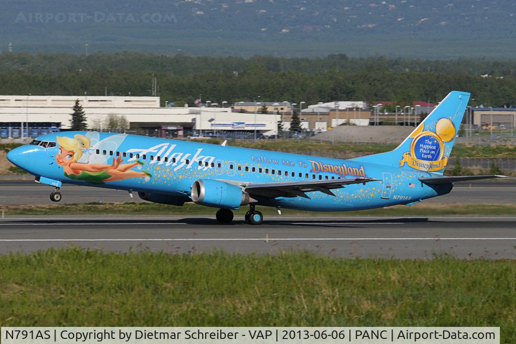 N791AS, 1997 Boeing 737-490 C/N 28886, Alaska Airlines Boeing 737-400