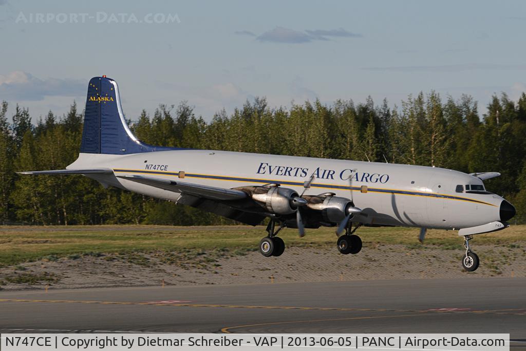 N747CE, 1955 Douglas C-118A Liftmaster (DC-6A) C/N 44661, Everts Air Cargo DC6