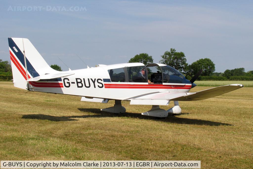 G-BUYS, 1993 Robin DR-400-180 Regent Regent C/N 2197, Robin DR-400-180 Regent at The Real Aeroplane Company's Wings & Wheels Fly-In, Breighton Airfield, July 2013.