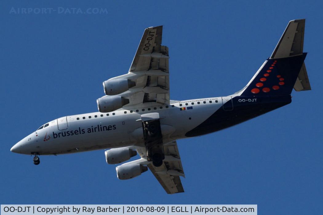 OO-DJT, 1996 British Aerospace Avro 146-RJ85 C/N E.2294, BAe 146-RJ85 [E2294] (Brussels Airlines) Home~G 09/08/2010