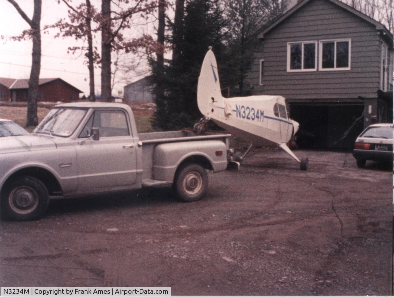 N3234M, 1947 Piper PA-12 Super Cruiser C/N 12-2113, Being transported to the airport after winter storage