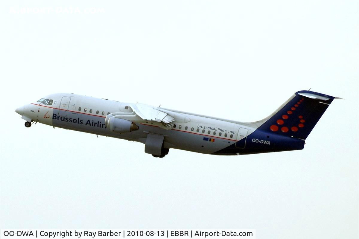 OO-DWA, 1997 British Aerospace Avro 146-RJ100 C/N E3308, BAe 146-RJ100 [E3308] (Brussels Airlines) Brussels~OO 13/08/2010