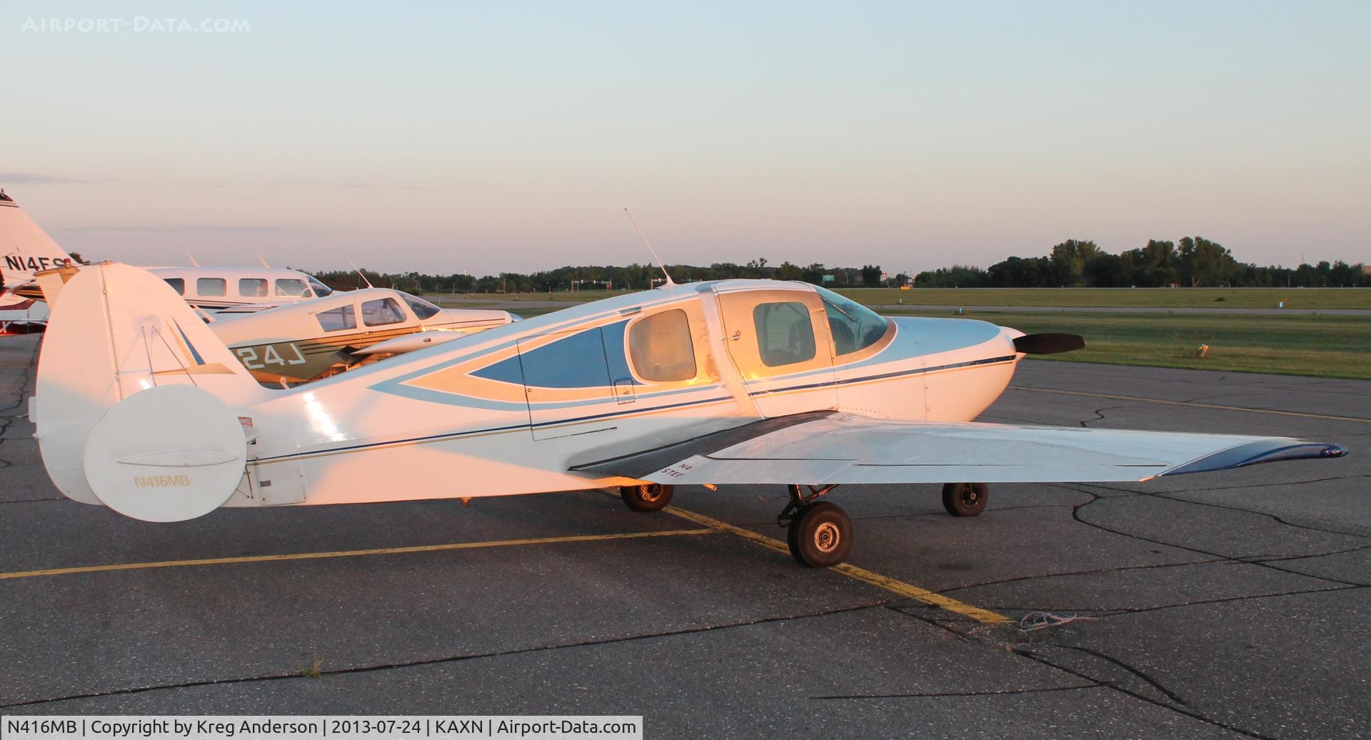 N416MB, 1960 Bellanca 14-19-3 Cruisair Senior C/N 4225, Bellanca 14-19-3 Cruisemaster on the line.