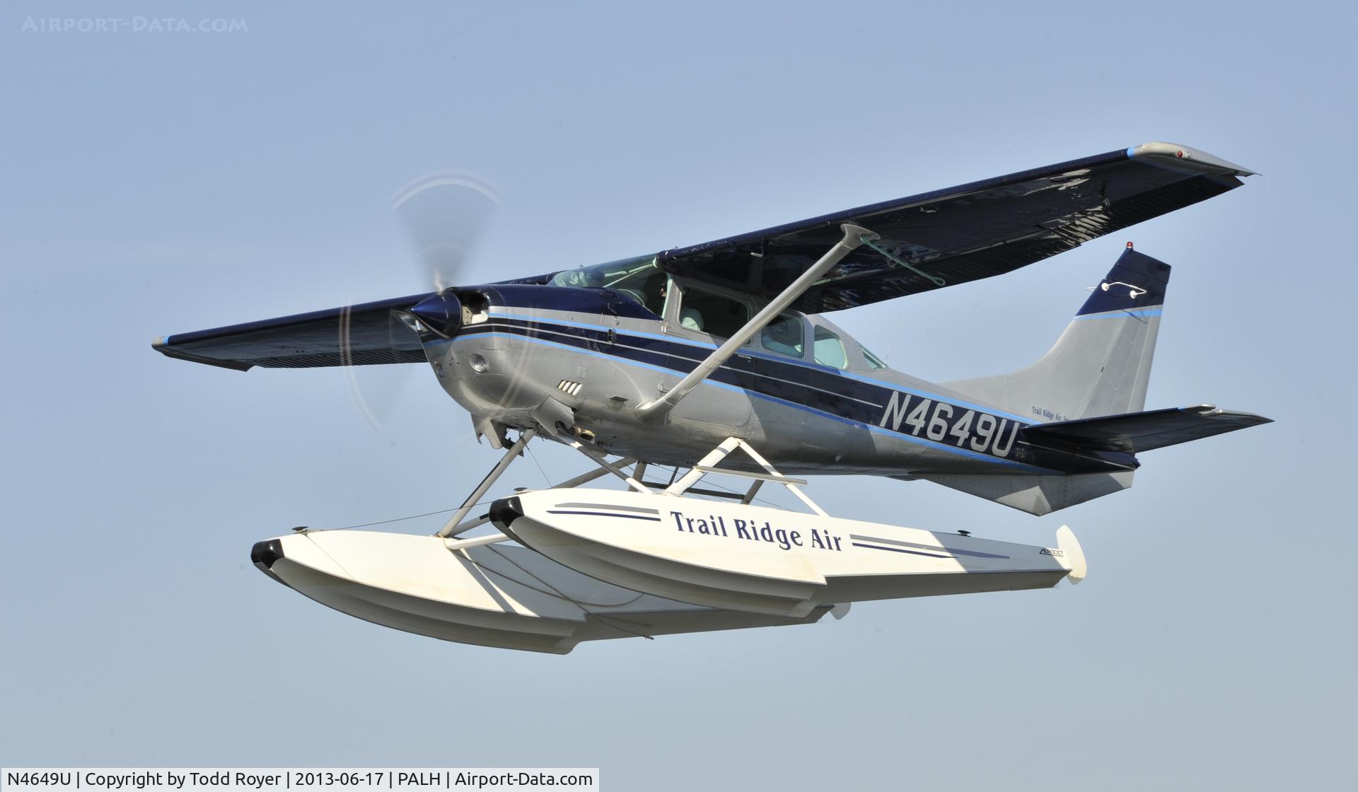 N4649U, 1979 Cessna U206G Stationair C/N U20605028, Departing Lake Hood