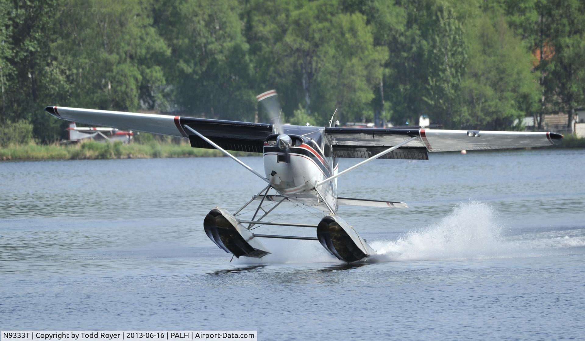 N9333T, 1960 Cessna 180C C/N 50833, Departing Lake Hood